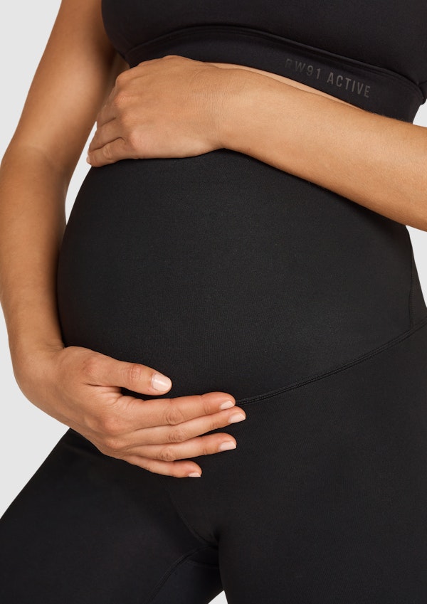 Black Maternity Ultra High Full Length Tights