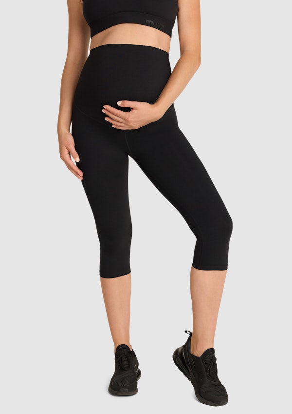 Black Maternity Ultra High Full Length Tights