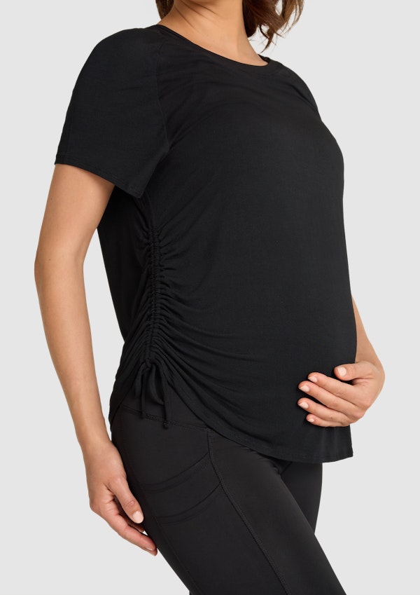 Maternity Ruched Casual Tee