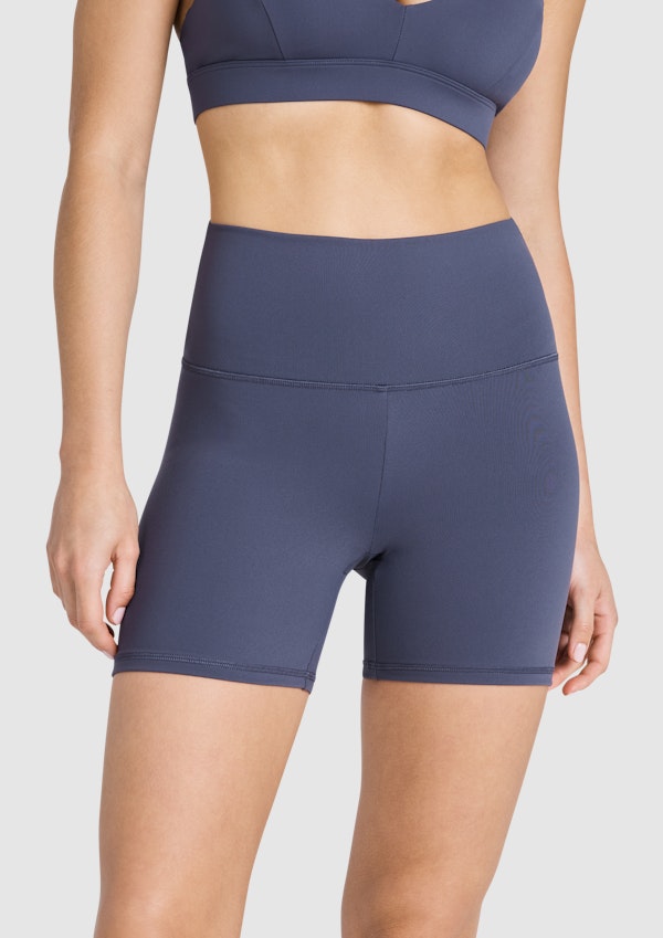 Gathered Booty Mid Thigh Bike Shorts