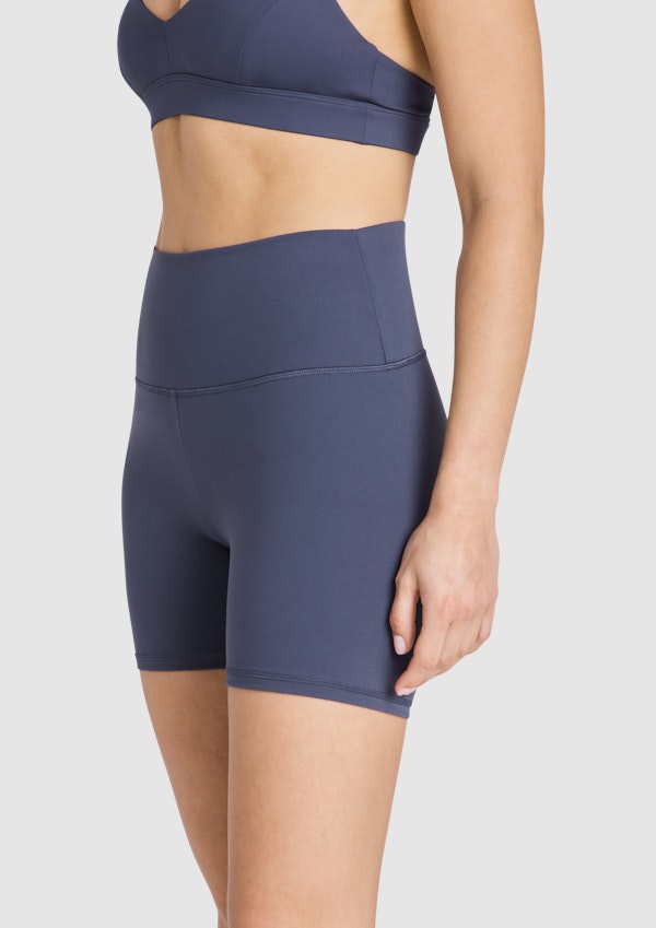 Gathered Booty Mid Thigh Bike Shorts