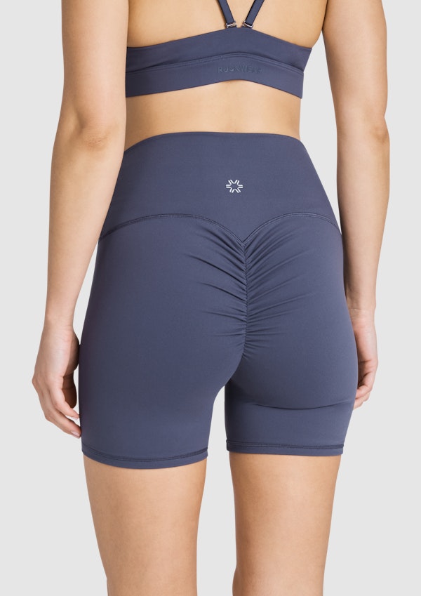 Gathered Booty Mid Thigh Bike Shorts