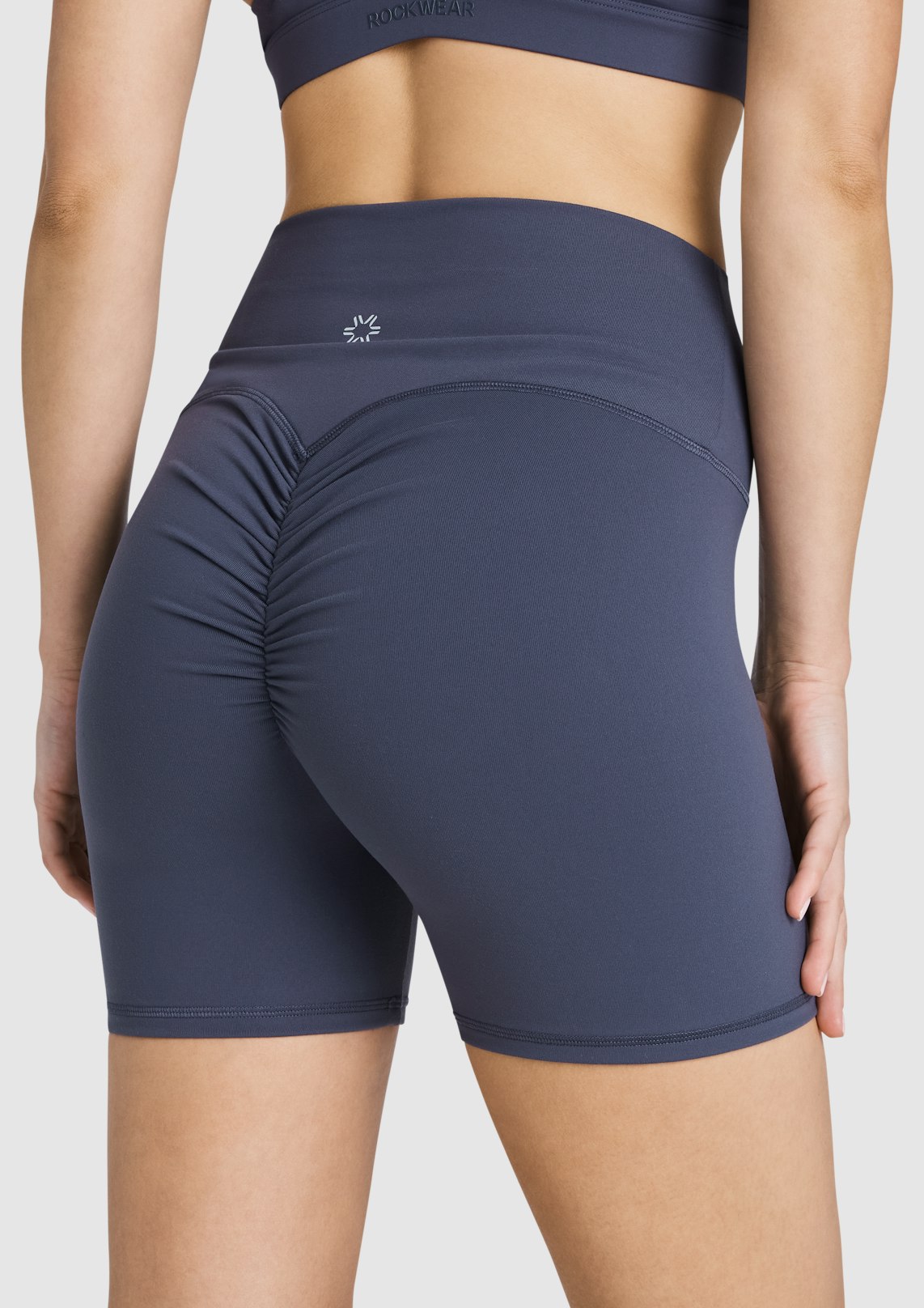 Gathered Booty Mid Thigh Bike Shorts