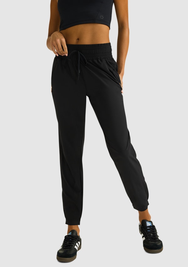Black Urban Woven Joggers Women s Bottom Rockwear AU
