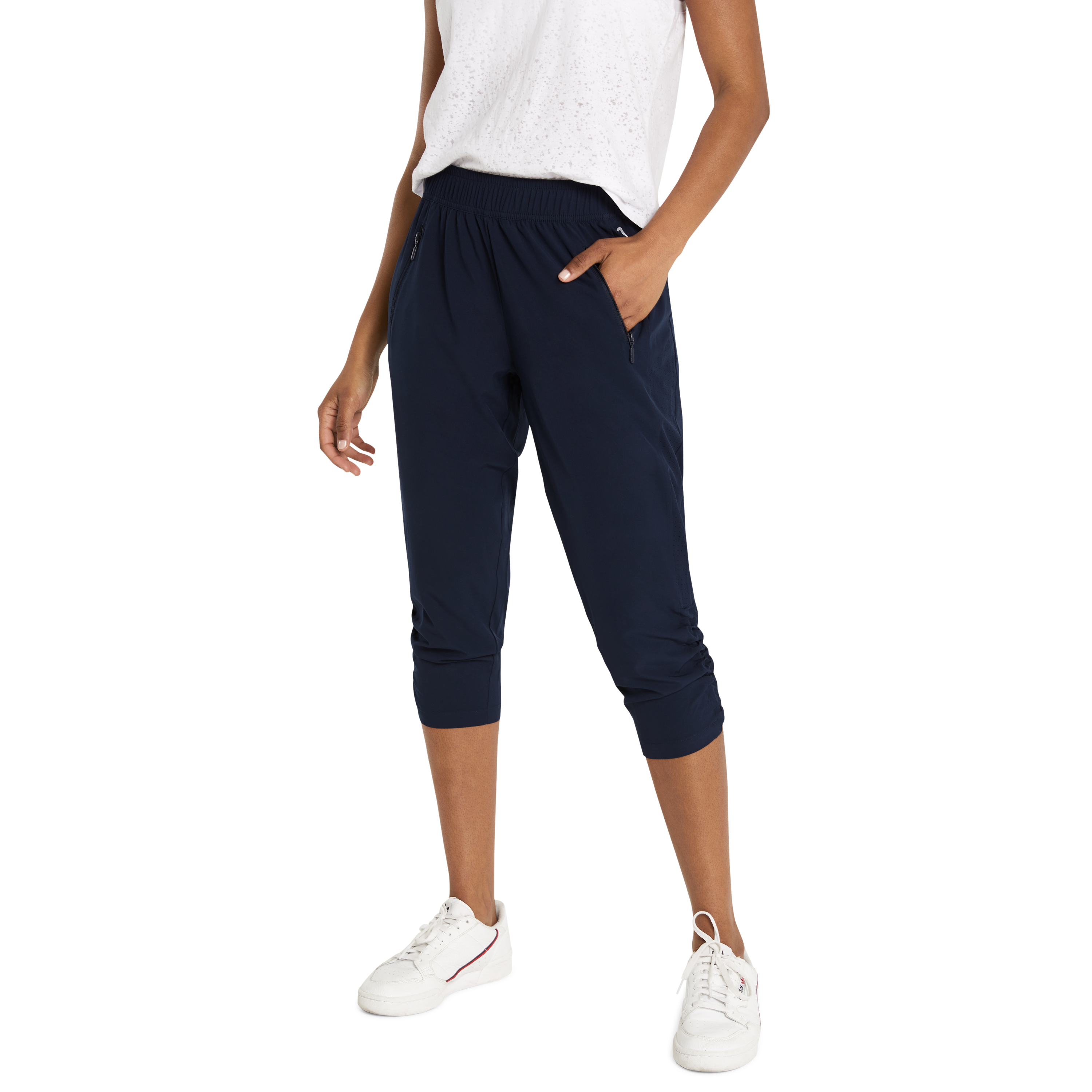 2021 Summer Womens Fashion Elastic Waist 34 Jogging Capri Hose Strass  Dance Paisley Drawstring Casual Sport Fitness Pants