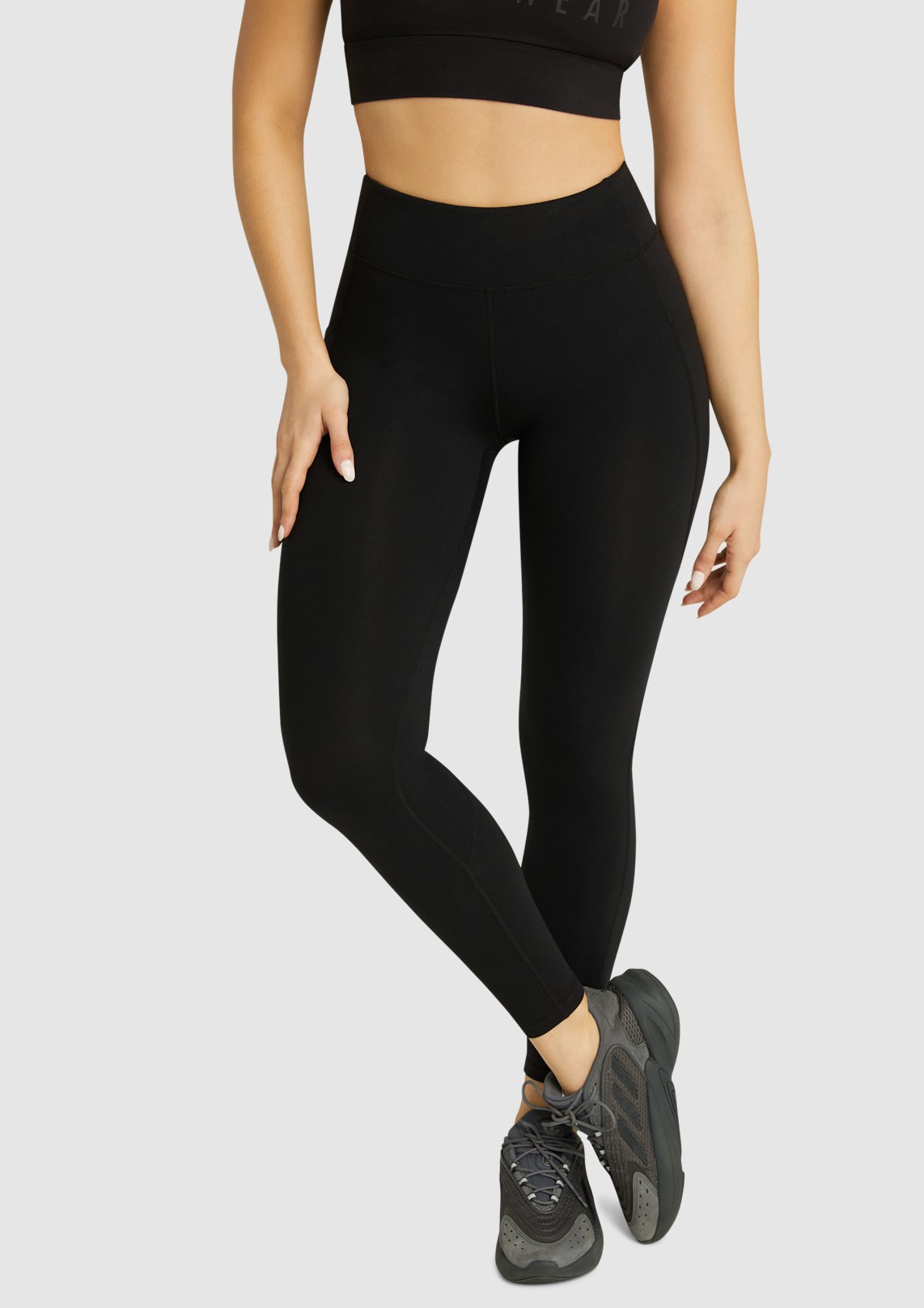 Black Luxesoft Pocket Full Length Tights, Women's Bottom
