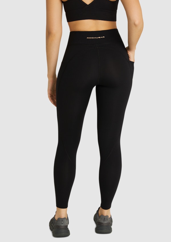 Black Luxesoft Pocket Full Length Tights, Women's Bottom
