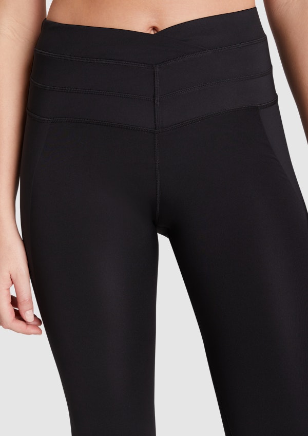 V Waist Bonded Full Length Tights