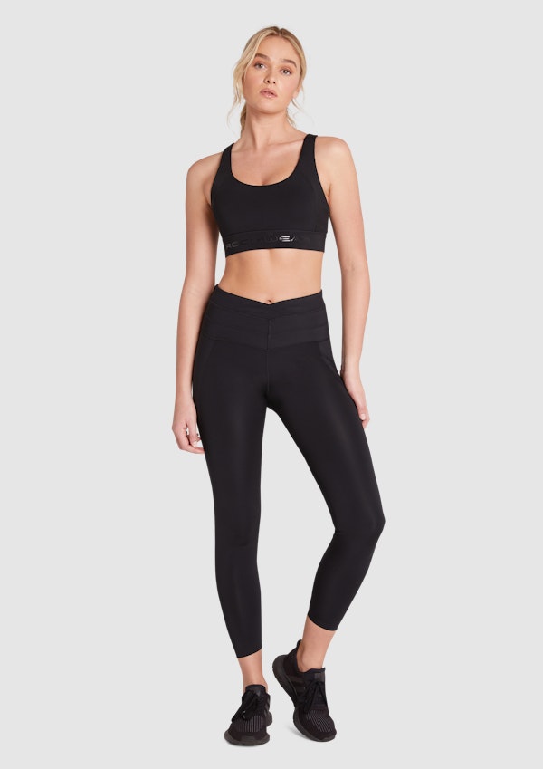 V Waist Bonded Full Length Tights