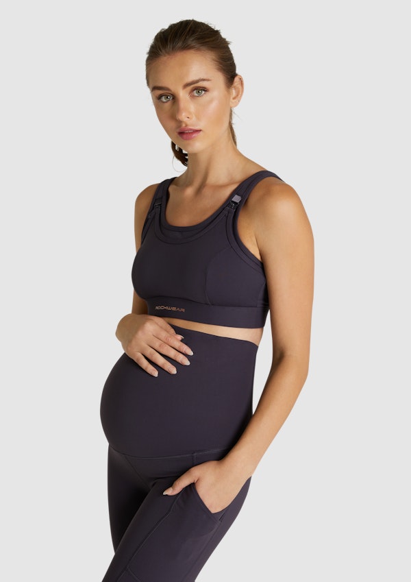 Sports Maternity Zip-Front Active Nursing Bra 