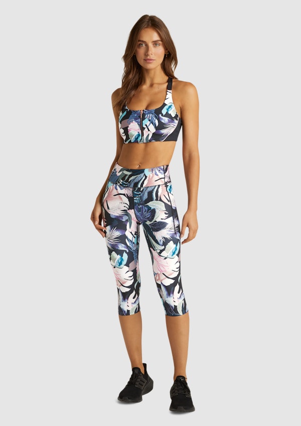 Milos Adjustable Zip Medium Impact Sports Bra