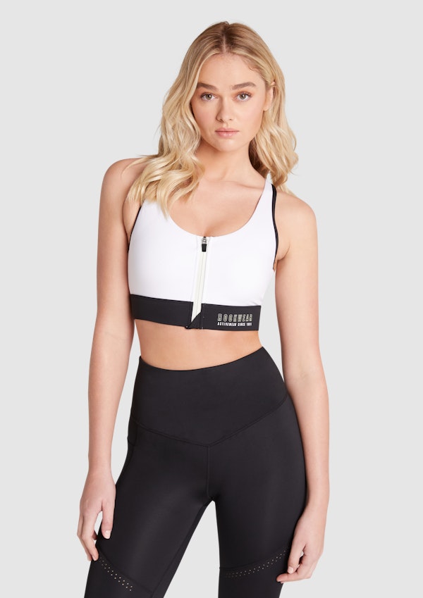 Walk The Line Zip Medium Impact Sports Bra
