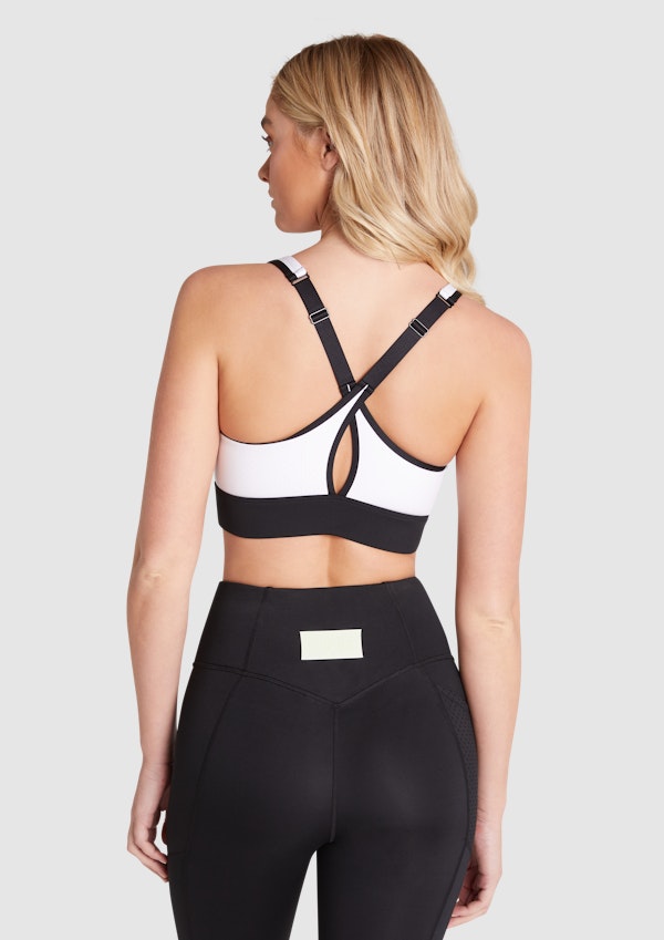 Walk The Line Zip Medium Impact Sports Bra