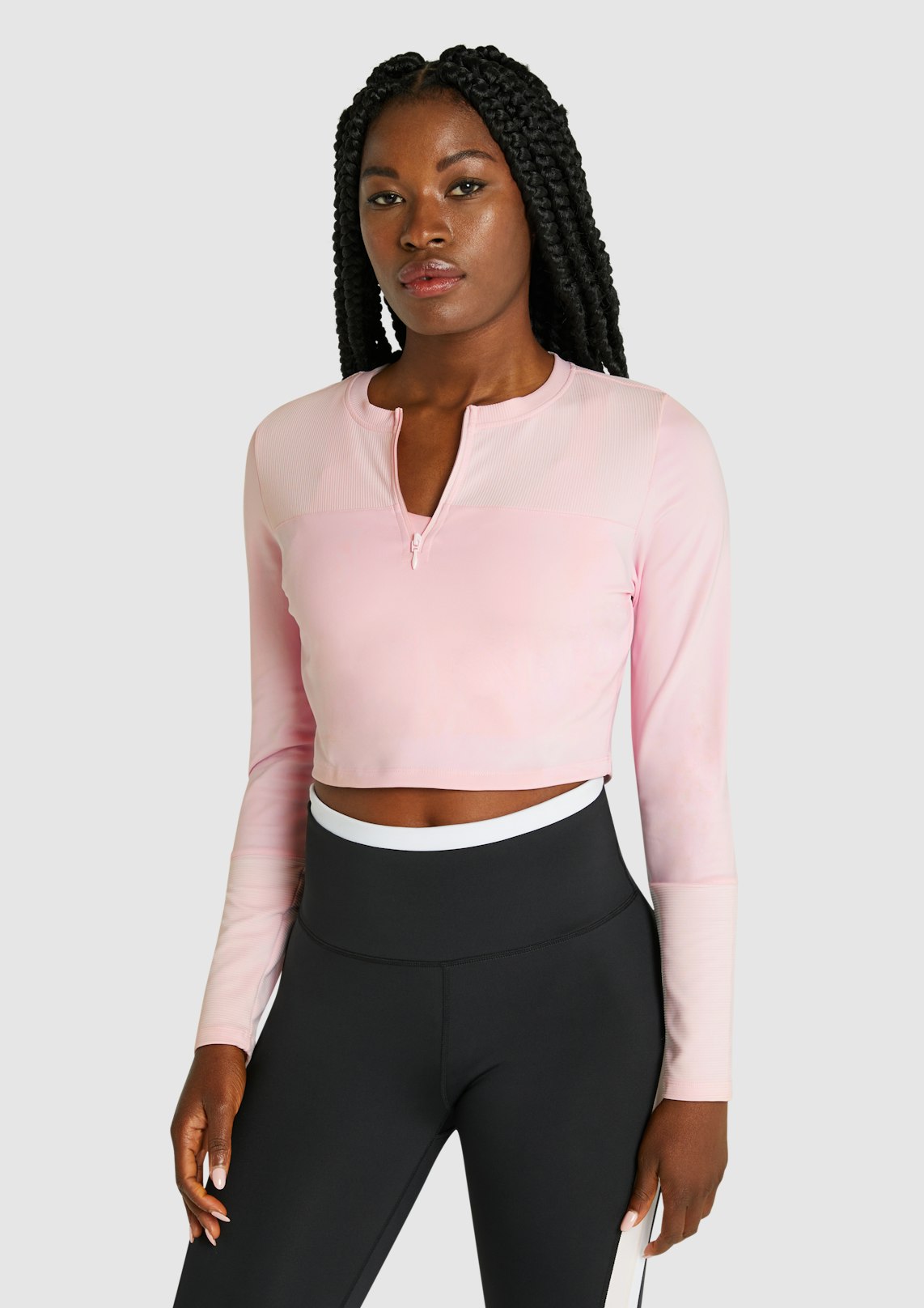 Kingdom Rib Crop Long Sleeve Top