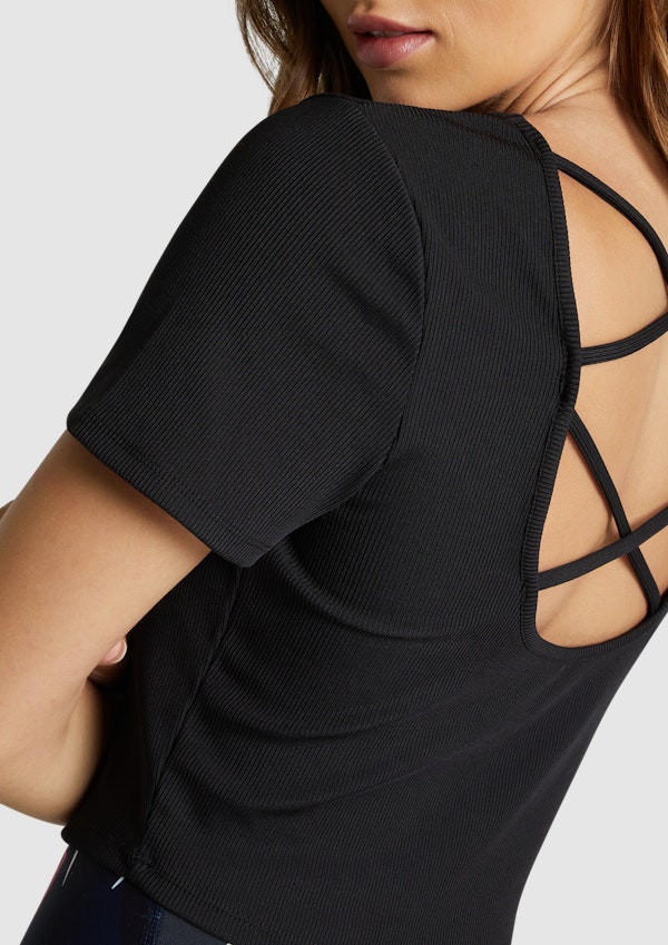 Electric Cross Back Tee