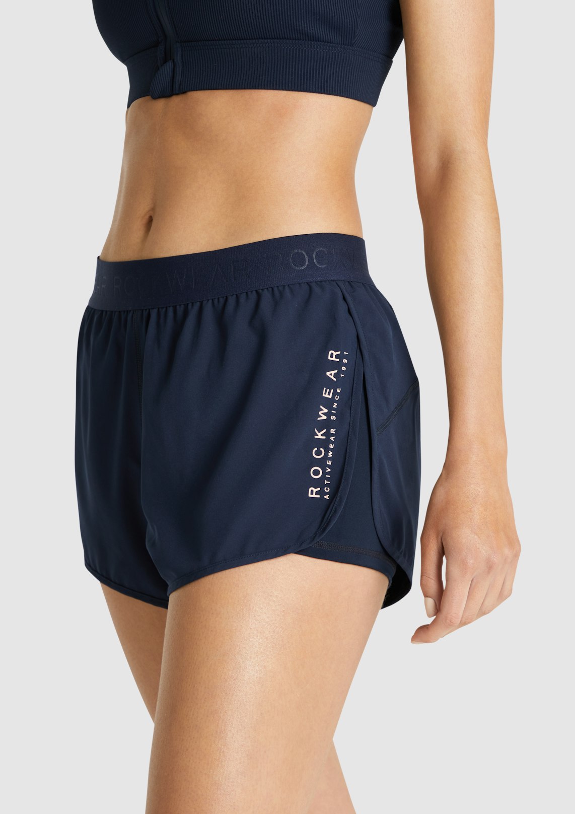 Navy Lovechild Run Shorts | Women's Bottom | Rockwear AU