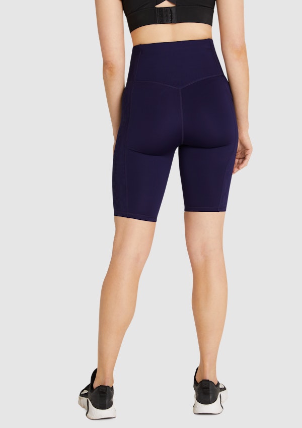 Textured High Rise Pocket Bike Shorts