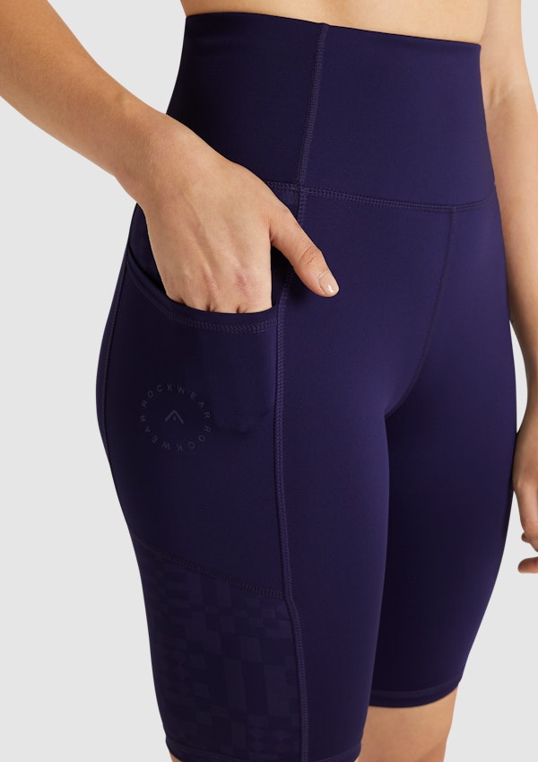 Textured High Rise Pocket Bike Shorts