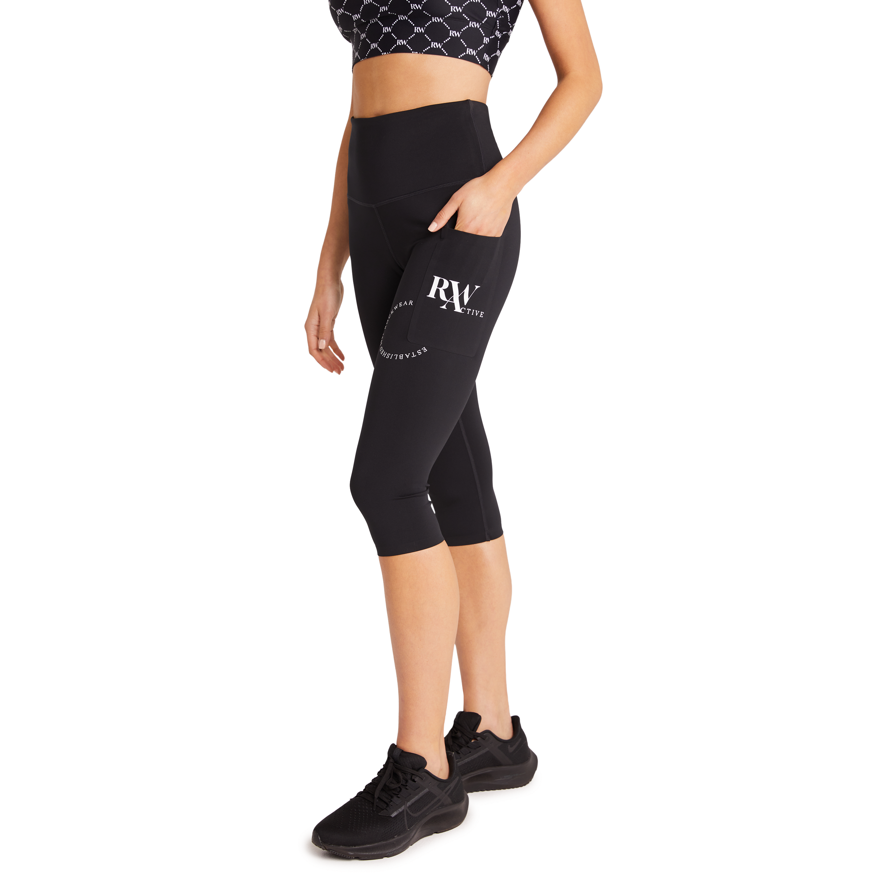 Navy Crush Maternity Pocket 3/4 Tights Women's Bottom Rockwear AU