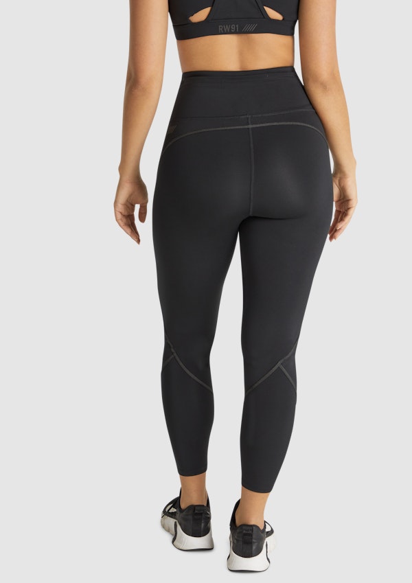 The Cruz Ankle Grazer High Rise Pocket Reflective Tight