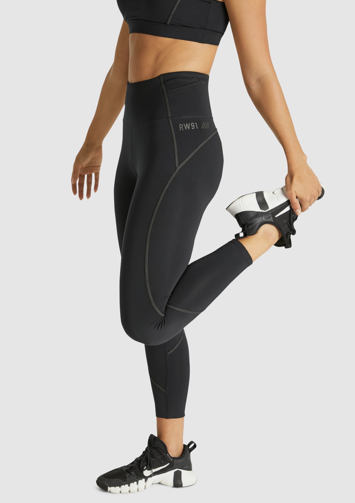 The Cruz Ankle Grazer High Rise Pocket Reflective Tight