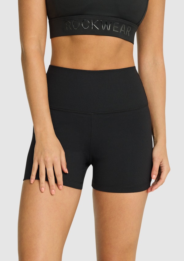 Black Sprint Booty Shorts, Women's Bottom