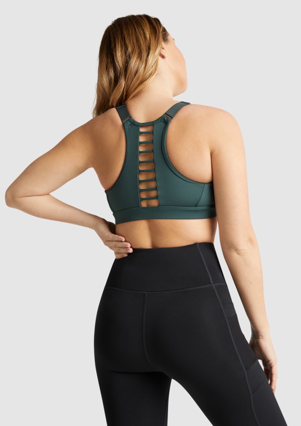 Velocity Zip Medium Impact Sports Bra