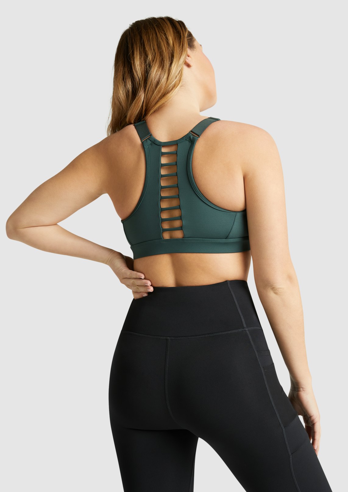 Velocity Zip Medium Impact Sports Bra