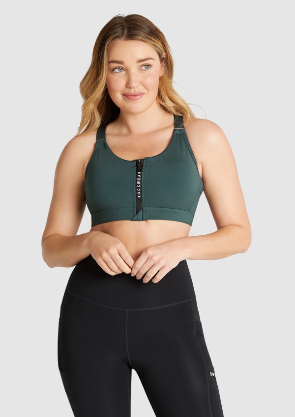 Velocity Zip Medium Impact Sports Bra