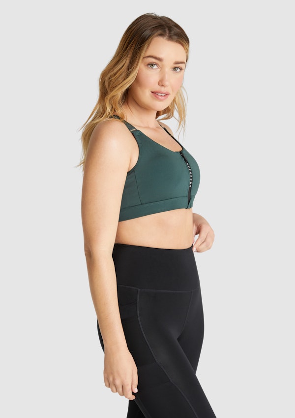 Velocity Zip Medium Impact Sports Bra