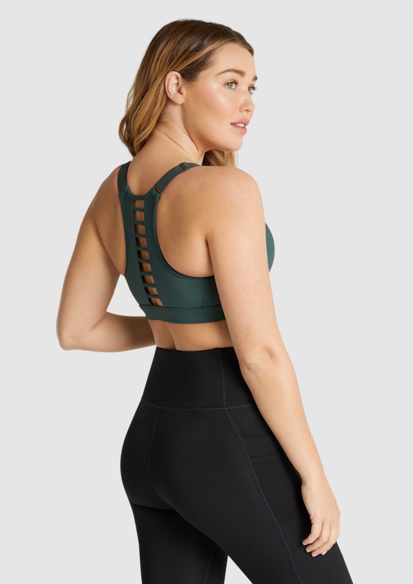 Velocity Zip Medium Impact Sports Bra