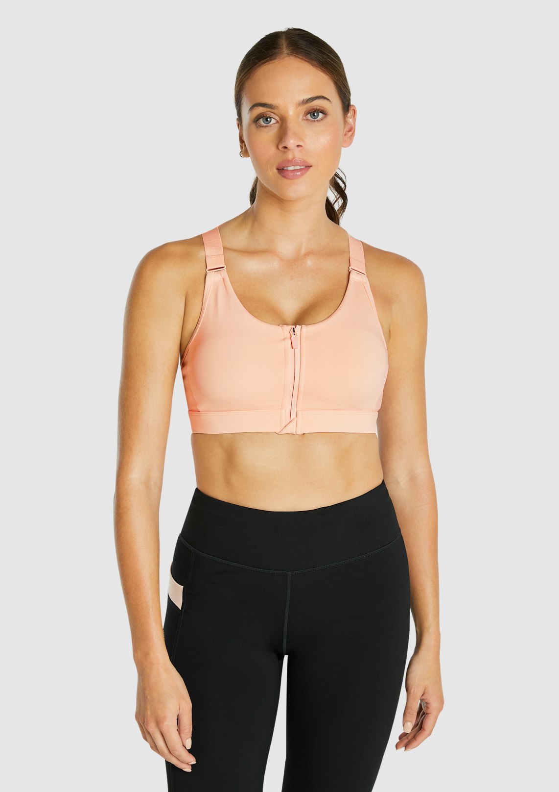 Velocity Zip Medium Impact Sports Bra