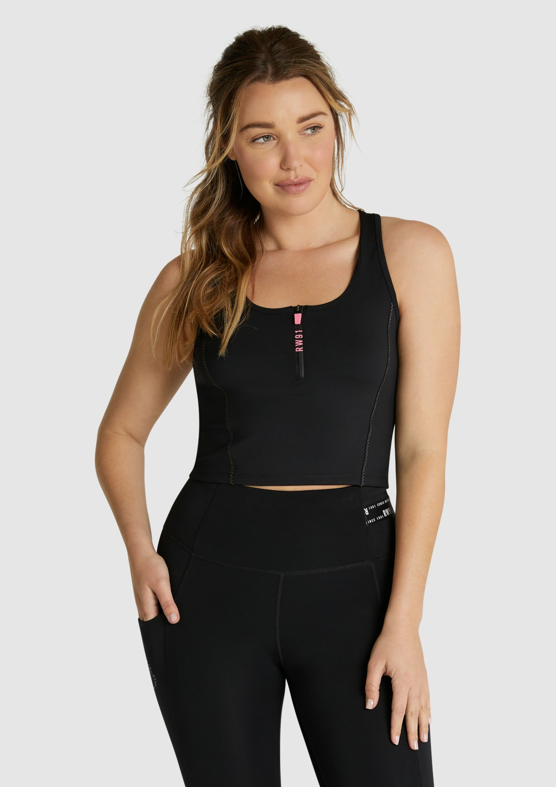 Blaze Zip Front Crop