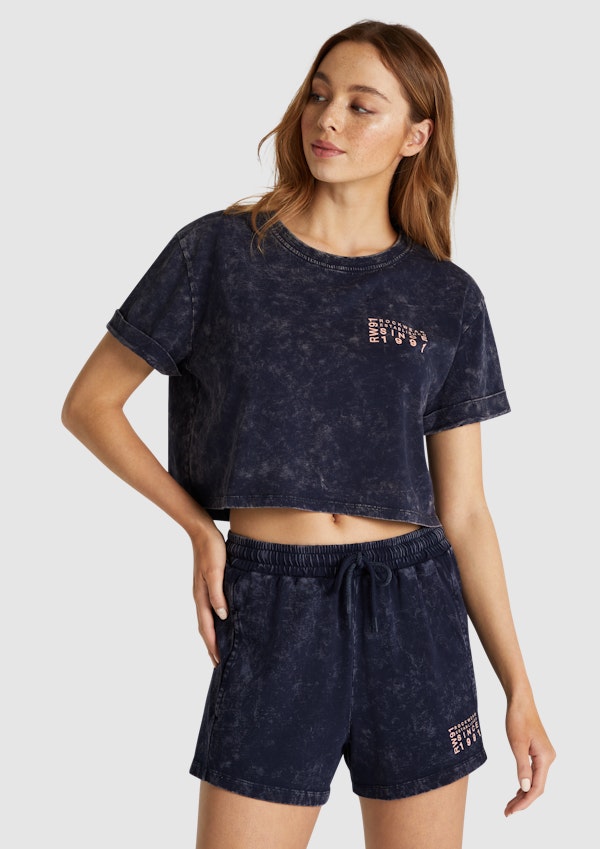 Lovechild Acid Wash Crop Tee