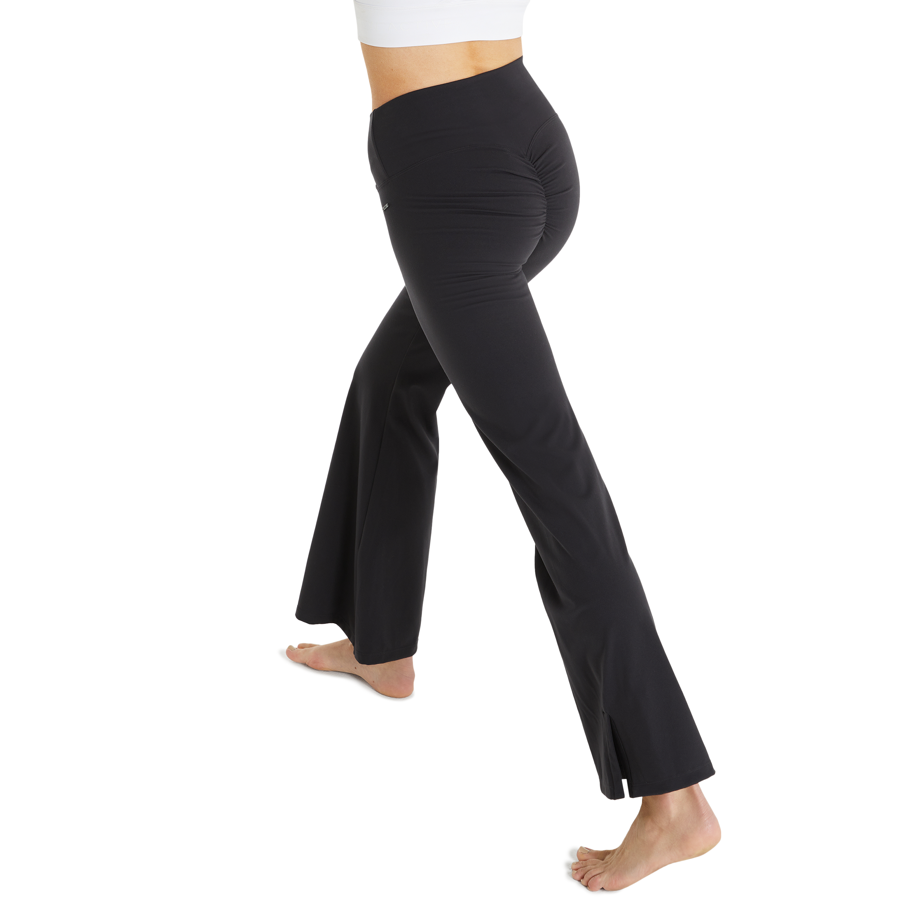 Soft Sculpt Flare Yoga Trousers- urbangrey | Women's Trousers & Yoga Pants  | www.sweatybetty.com