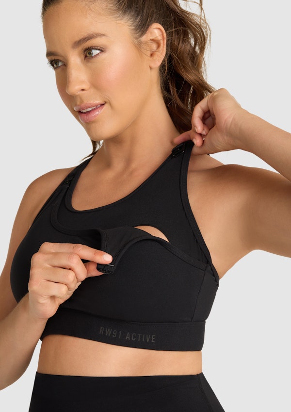 Breezies Soft Support Bra Black/Silver - Set of 2