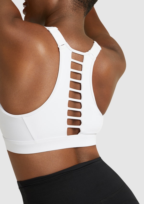 Buy Simply Be White High Impact Zip Front Sports Bra from Next Austria