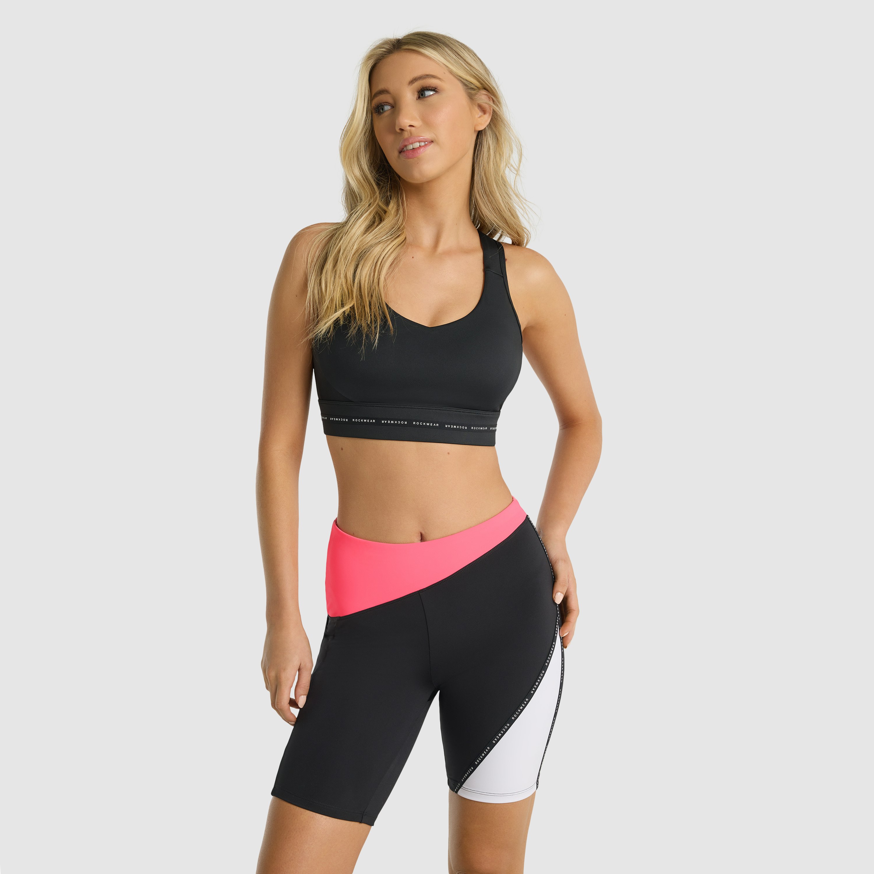 Colour Pop Mesh High Impact Sports Bra