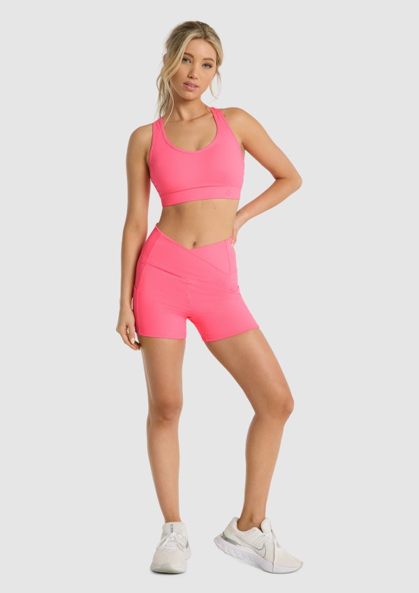 Buy Pink Next Active Sports High Impact Zip Front Bra from the