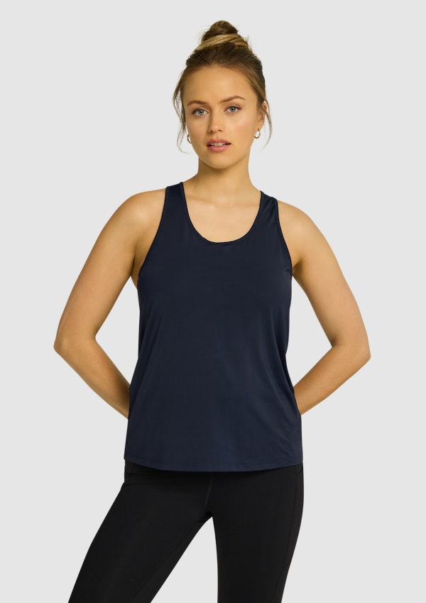 ROCKWEAR Activewear Workout Tank Top with Lattice Detail Back
