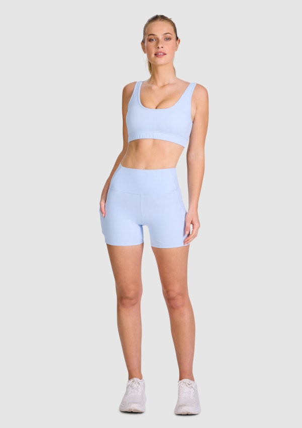 Rib Luxesoft Pocket Mid Thigh Bike Shorts