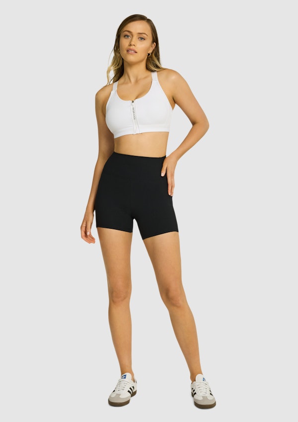 Rib Luxesoft Pocket Mid Thigh Bike Shorts