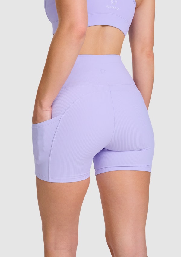 Rib Luxesoft Pocket Mid Thigh Bike Shorts