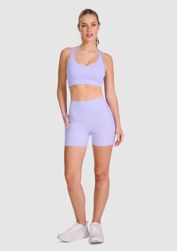 Rib Luxesoft Pocket Mid Thigh Bike Shorts