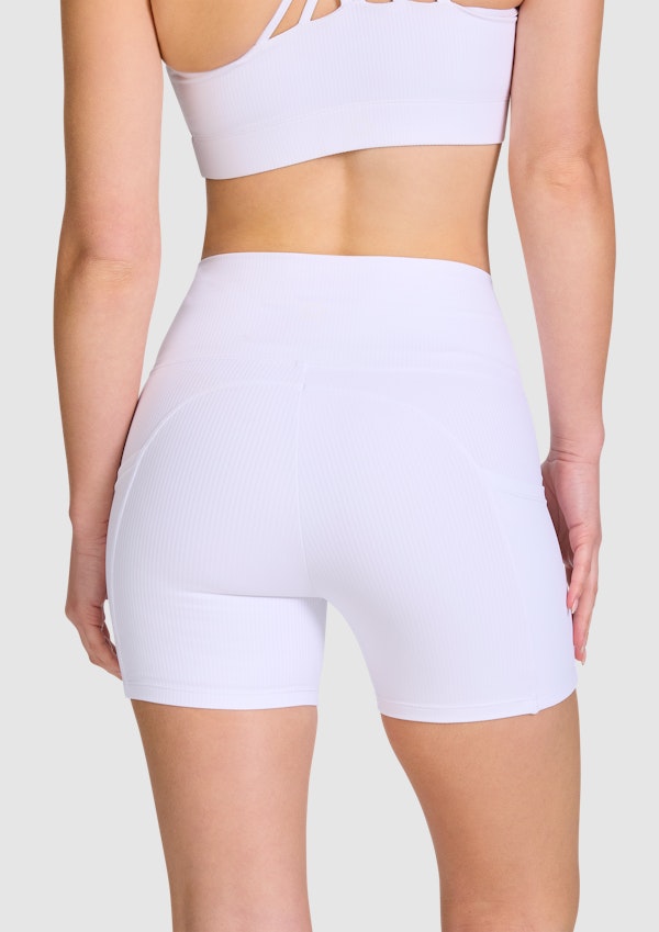 Rib Luxesoft Pocket Mid Thigh Bike Shorts