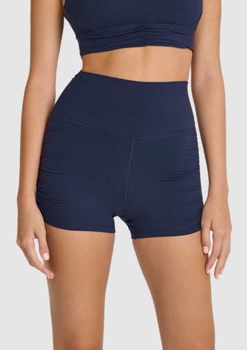 Luxesoft Ruched Side Booty Shorts