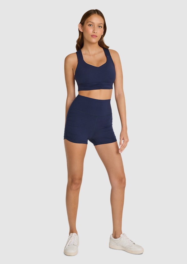 Luxesoft Ruched Side Booty Shorts
