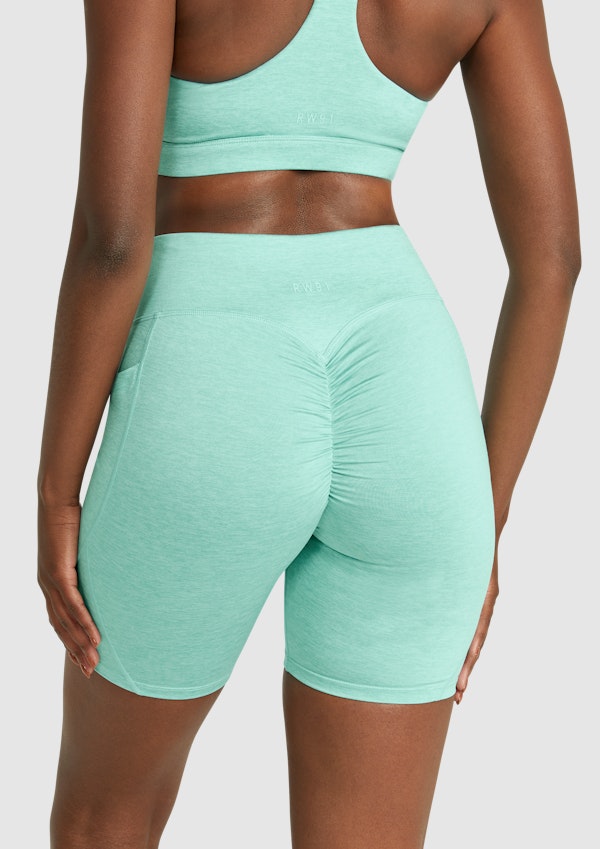 Bo+Tee Aqua - Fast Pace Slinky Scrunch Bum Shorts 