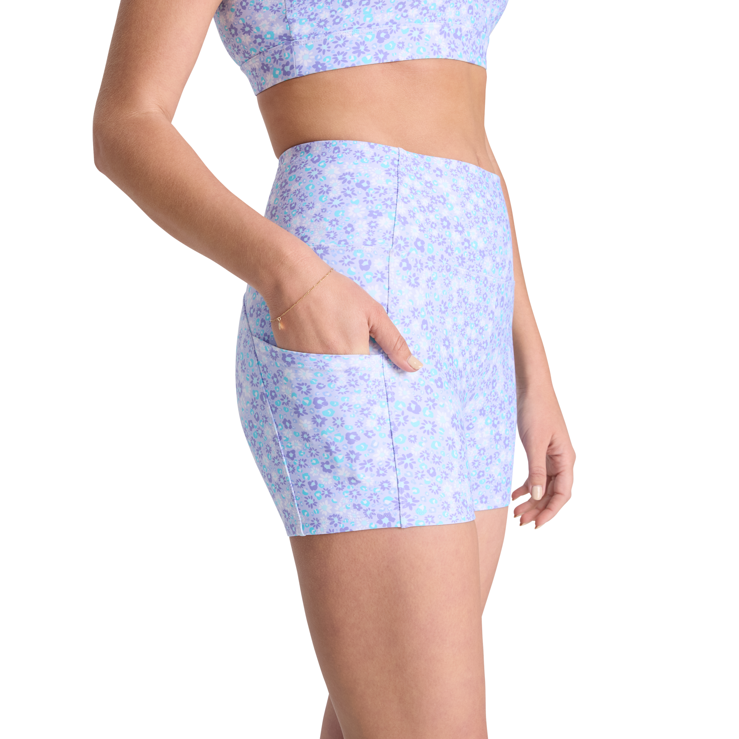 Gym & Swim Pocket Longline Booty Shorts