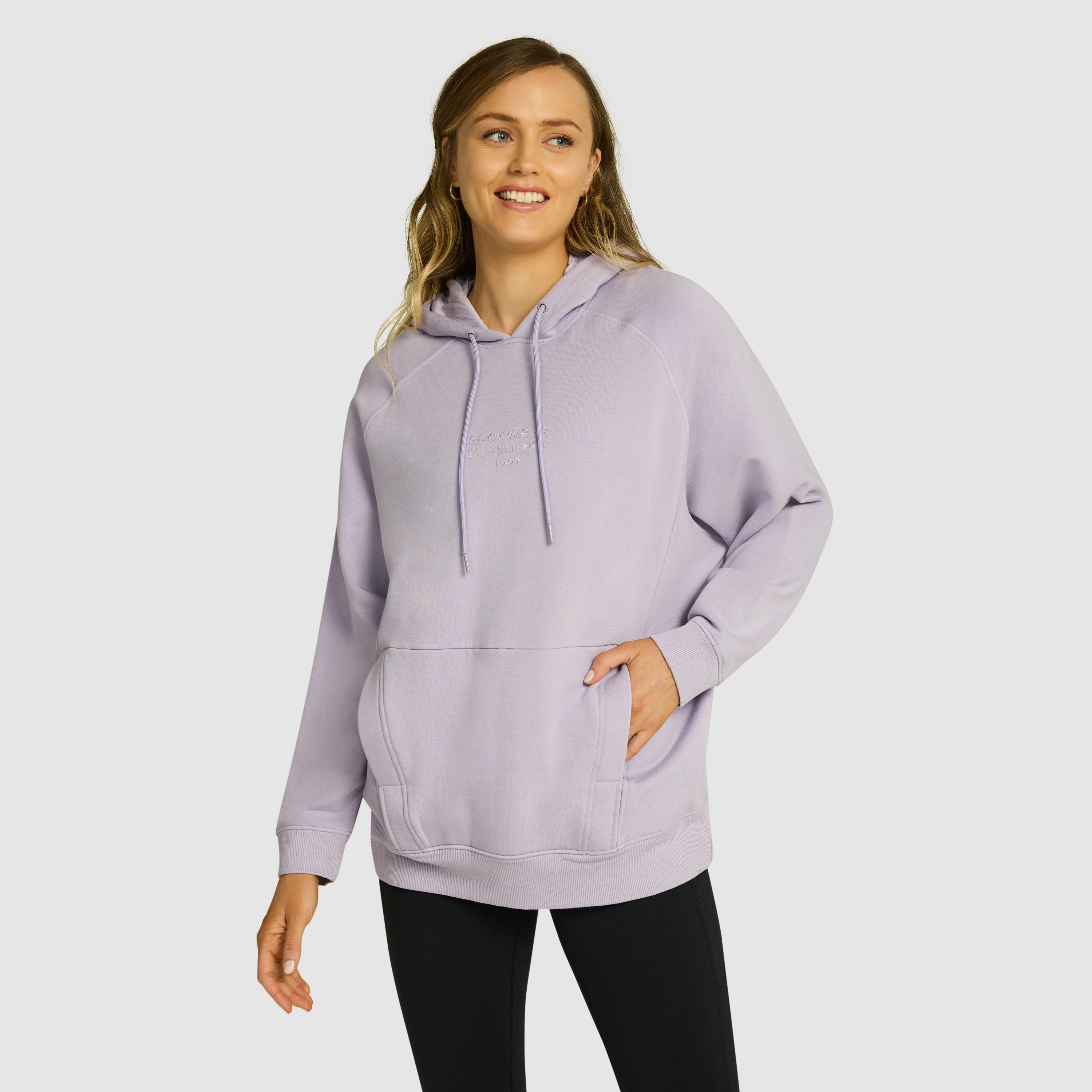 Luna Wind Down Fleece Longline Hoodie | Women's Tops | Rockwear AU